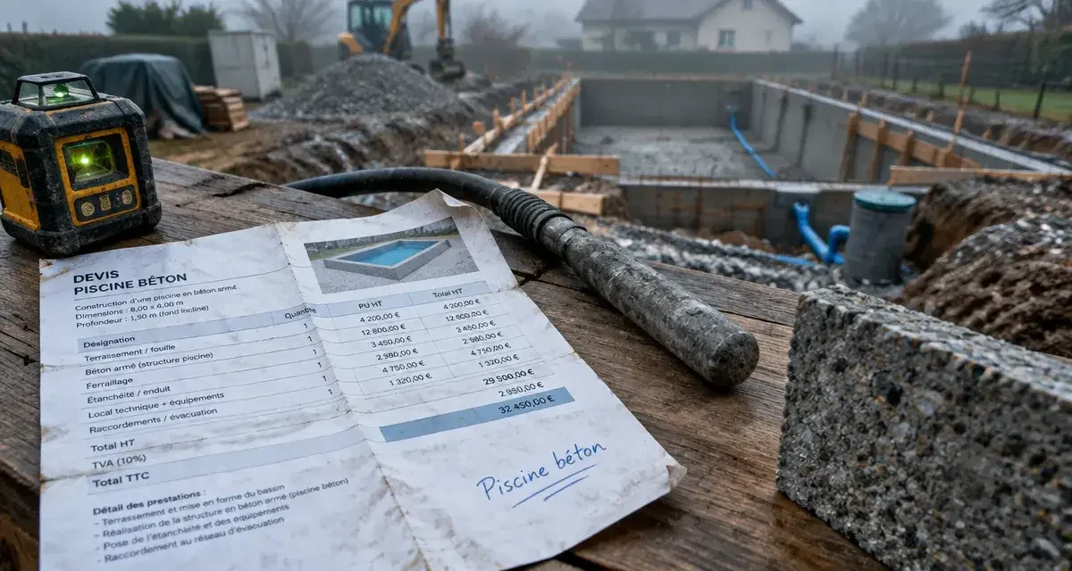 Piscine en béton : le vrai budget à prévoir pour éviter les surcoûts cachés